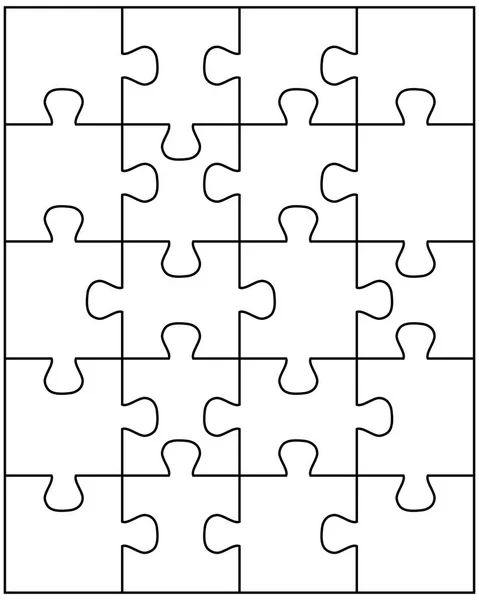 Ábra Különálló Fehér Puzzle — Stock Vector