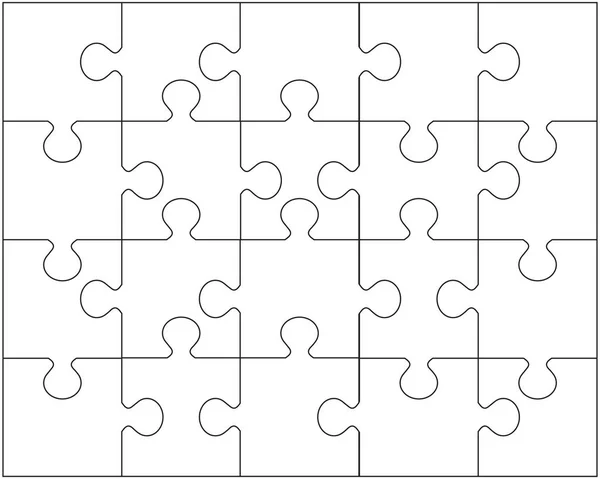 Vector Illustratie Van Witte Puzzel Afzonderlijke Stukken Rechtenvrije Stockillustraties