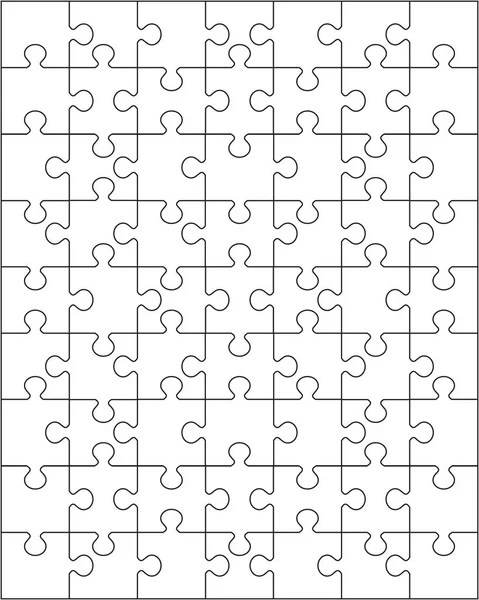 Vector Illustratie Van Witte Puzzel Afzonderlijke Stukken Rechtenvrije Stockvectors