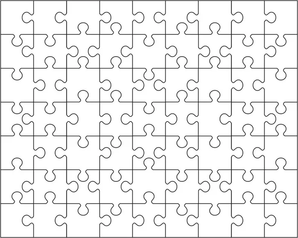 Illustrazione Vettoriale Puzzle Bianco Pezzi Separati — Vettoriale Stock