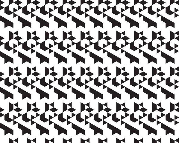 Naadloze Monochrome Polygonale Zwarte Patronen — Stockvector