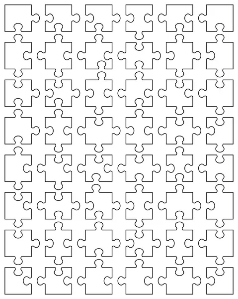 Vector Illustratie Van Witte Puzzel Afzonderlijke Stukken — Stockvector