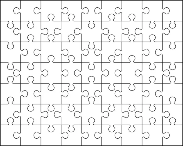 Illusztráció Nagy Fehér Puzzle Külön Darabok — Stock Vector