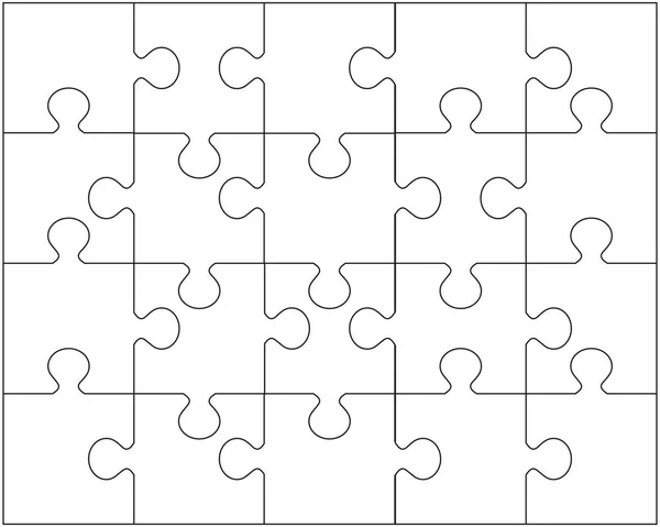 Vektor Illustration Des Weißen Puzzles Einzelne Teile — Stockvektor