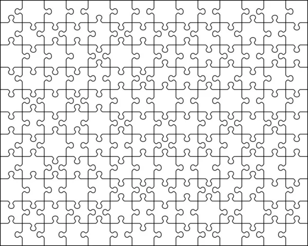 大きな白いパズルの別の部分のベクトル イラスト — ストックベクタ