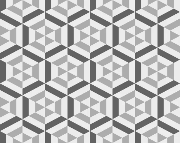 Геометрический Серый Шестиугольник Бесшовный Рисунок Абстрактный Фон — стоковый вектор