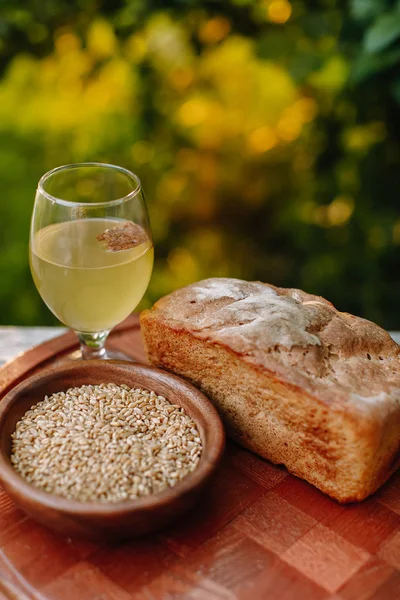 Bread and Kvas. natural product natural food