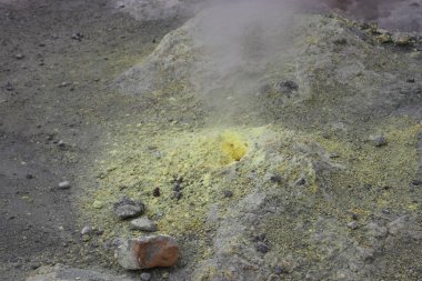 Mutnovsky Volkanı 'ndaki Fumaroles, Kamçatka