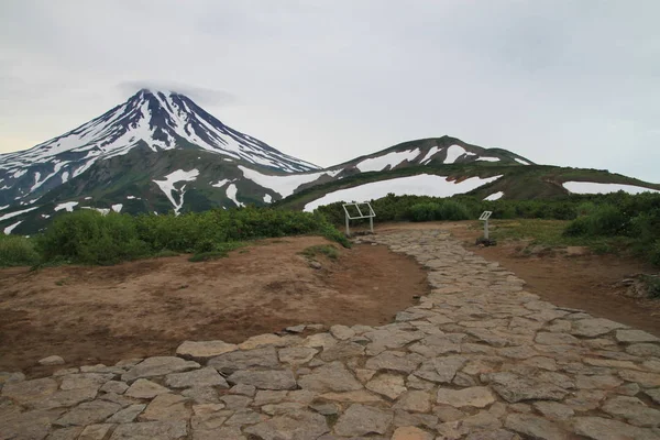 Rusya, Kamçatka, Vilyuchinsk yanardağının havadan görünüşü