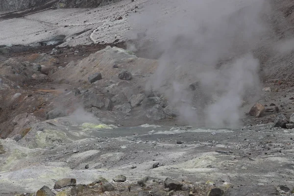 Mutnovsky Volkanı 'ndaki Fumaroles, Kamçatka