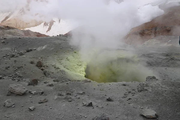 Mutnovsky Volkanı 'ndaki Fumaroles, Kamçatka