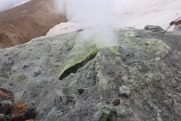 Mutnovsky Volkanı 'ndaki Fumaroles, Kamçatka