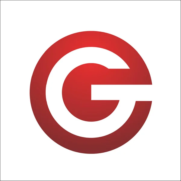 Letter G cirkel element vorm symbool logo — Stockvector