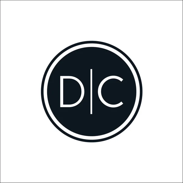 Lettre DC initiales cercle solide logo vecteur modèle — Photo