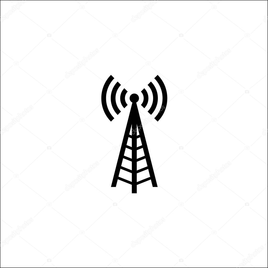 logo Vector illustration radio antenna wireless. Technology and network signal radio antenna.