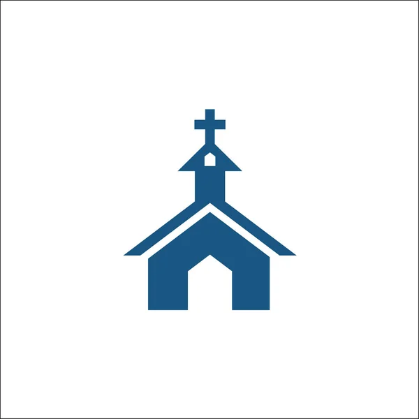 Kyrko ikon i platt stil isolerad logo vektor illustration. — Stockfoto