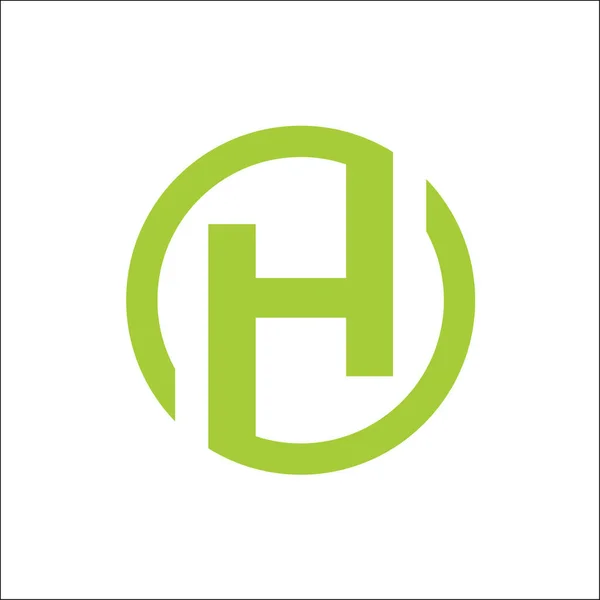 首字母 H 圆徽标矢量抽象 — 图库照片