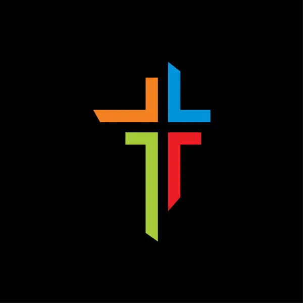 Ícone da igreja símbolo logotipo vetor modelo colorido — Fotografia de Stock