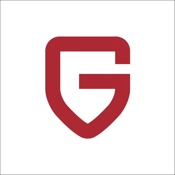 Písmeno G na štítu symbol loga — Stockový vektor