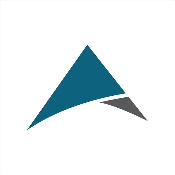 Inicial Um vetor de design de logotipo de triângulo — Vetor de Stock