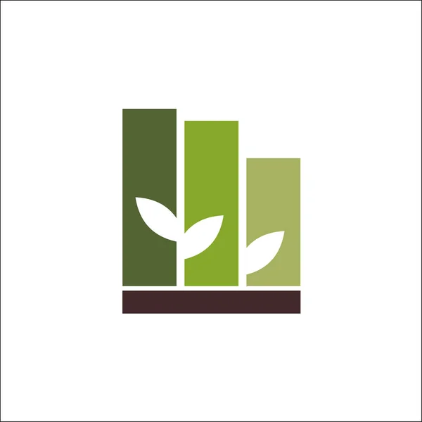 Eco Naturaleza Construcción Logo vector Plantilla — Vector de stock
