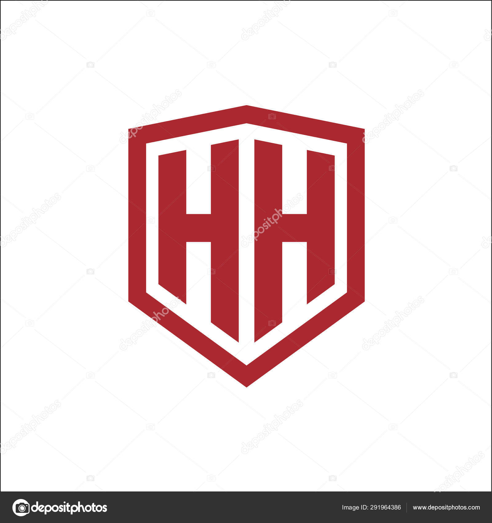 Initial letters HH shield shape modern logo vector template Stock Vector by  ©starwash 291964386