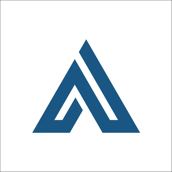 Triangolo A logo vector abstract — Vettoriale Stock