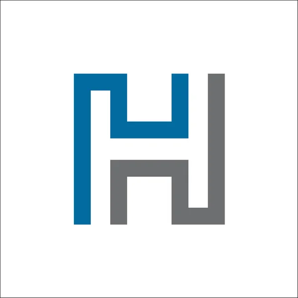 初始 H 抽象徽标矢量模板 — 图库矢量图片