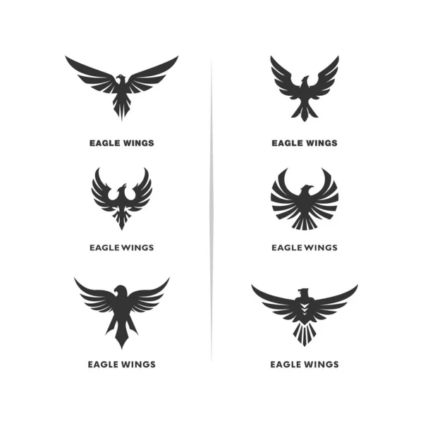 Zestaw Eagle logo Design Vector. Szablon koncepcji projektu Eagle logo — Zdjęcie stockowe