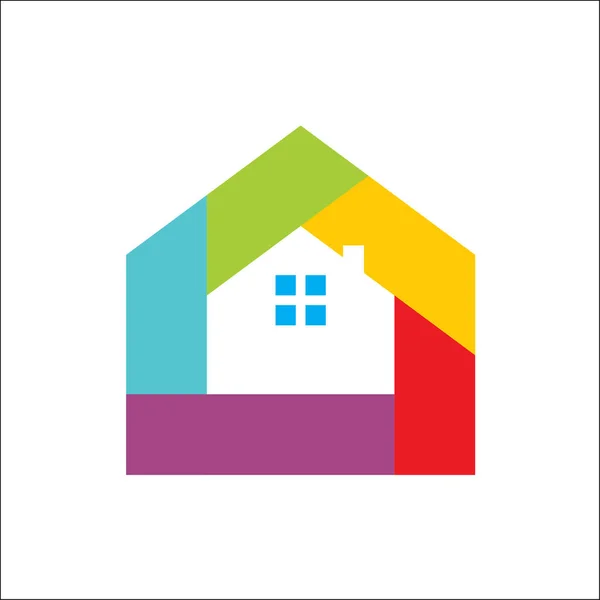 Immobili, proprietà e costruzione Logo design — Foto Stock