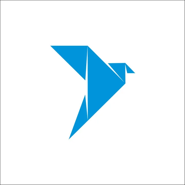 Logo Origami Bird Fly Blue