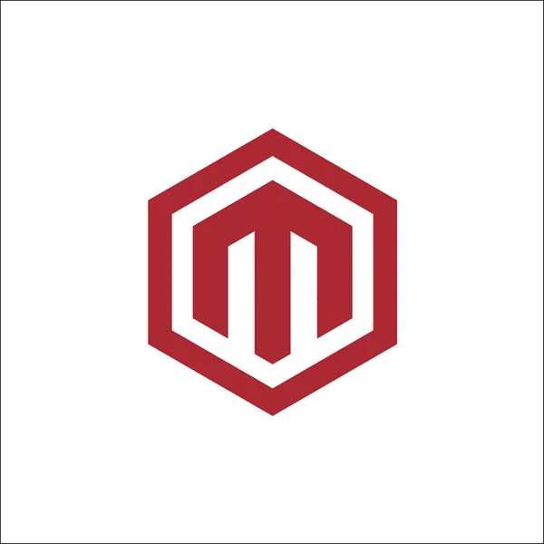 M hexagon logo vector