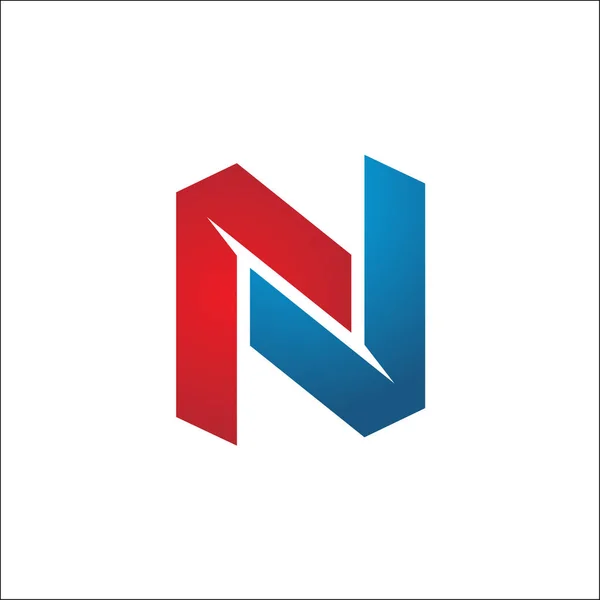 N logotipo vetor resumo — Fotografia de Stock