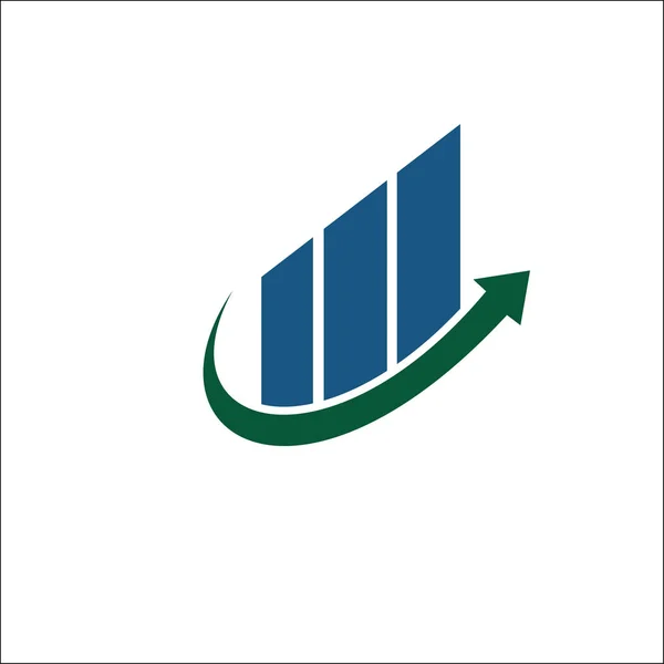 Flecha crecimiento logo vector diseño financiero —  Fotos de Stock