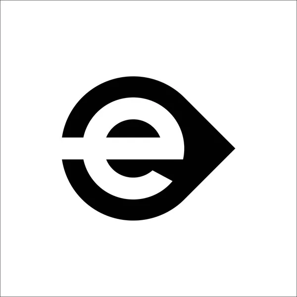 Initials letter E logo vector circle template — Stock Vector