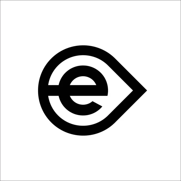 Initials letter E logo vector circle template — Stock Vector