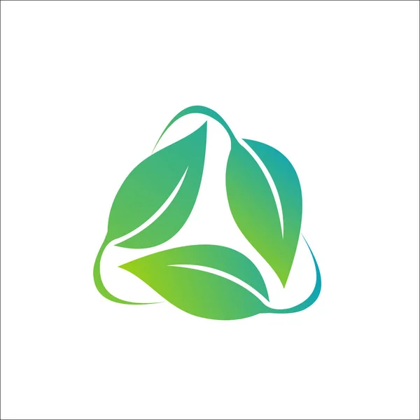 Blad-natuur icon logo vector — Stockvector