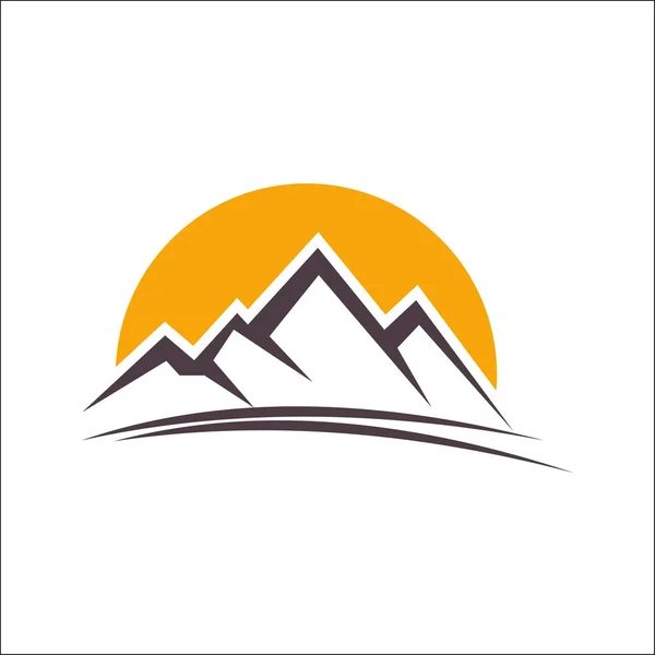 Icono de montaña Logo Plantilla de Negocios Vector — Archivo Imágenes Vectoriales