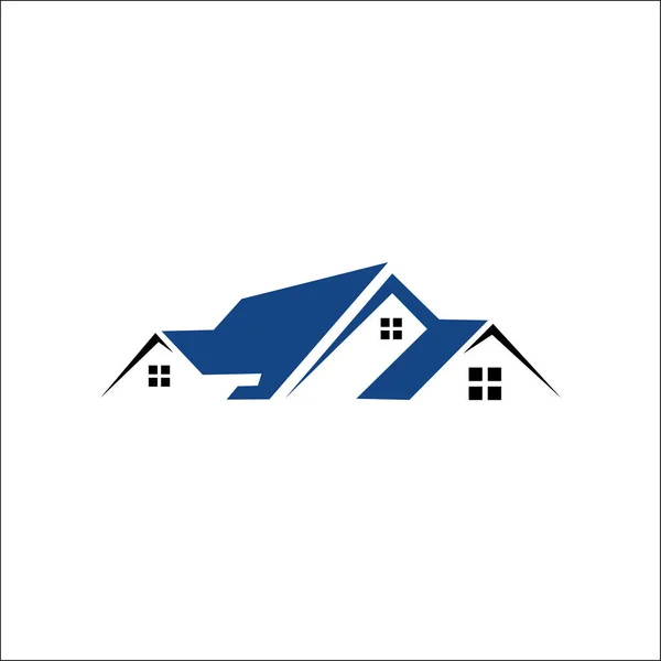 Logo de la maison. Groupe de maisons logo vecteur — Image vectorielle