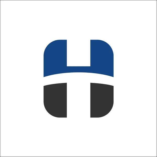 H αρχικό γράμμα σχεδιασμού φορέα λογότυπου H αφηρημένο — Διανυσματικό Αρχείο