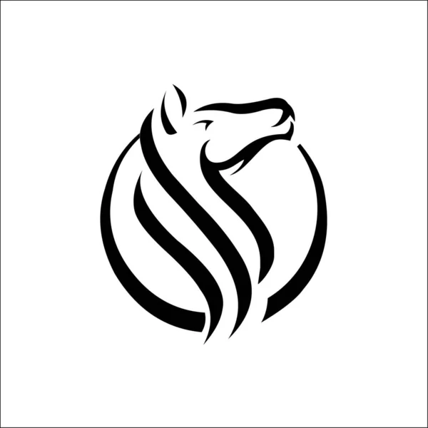 Głowa konia Logo szablon wektor — Wektor stockowy