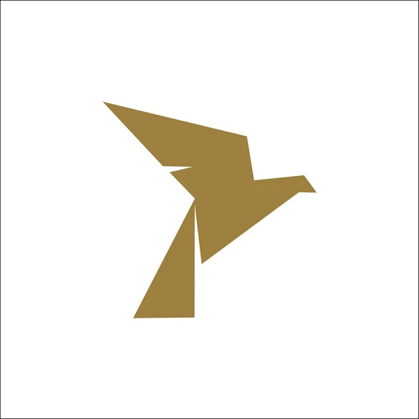 Origami Vogel Logo Design Vektor-Vorlage — Stockvektor