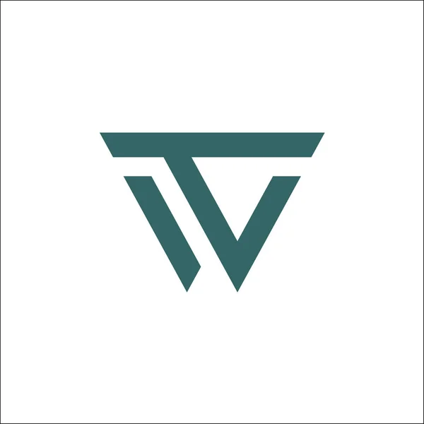 Wt letter logo vector tw initialen logo vector — Stockvector
