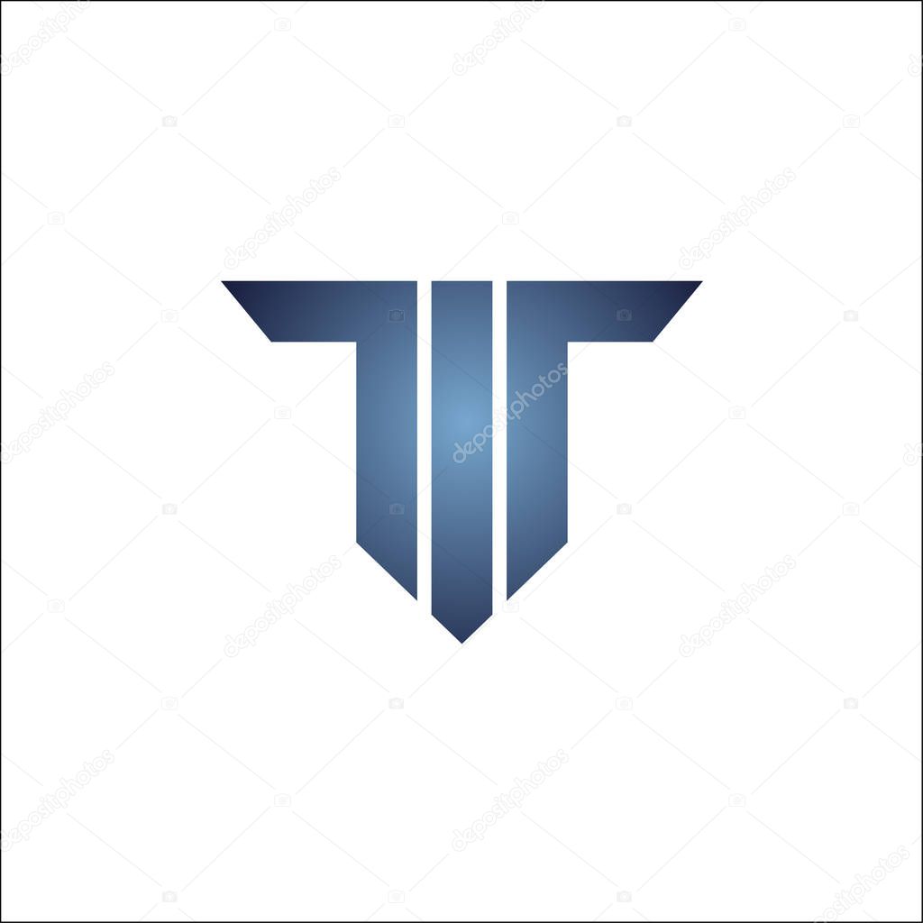 Initials TT.Letter T logo vector icon design template