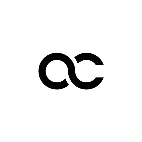 Letra inicial oc enlazado redondo monograma en minúsculas logo vector — Archivo Imágenes Vectoriales