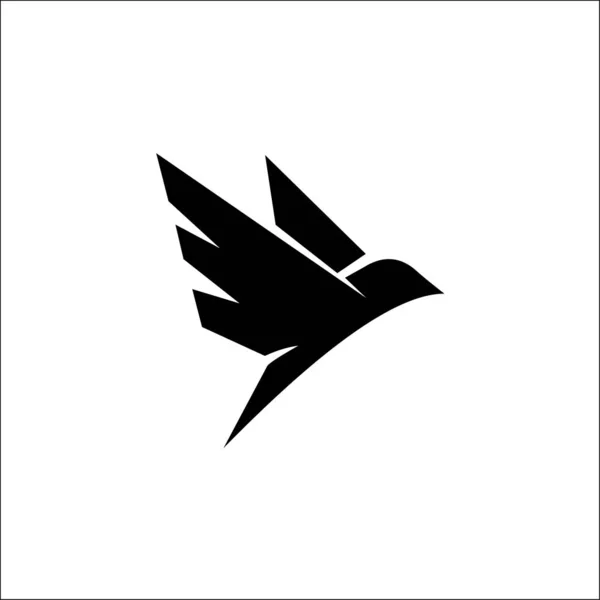 Vogel fliegen Logo Vektor Silhouette — Stockvektor