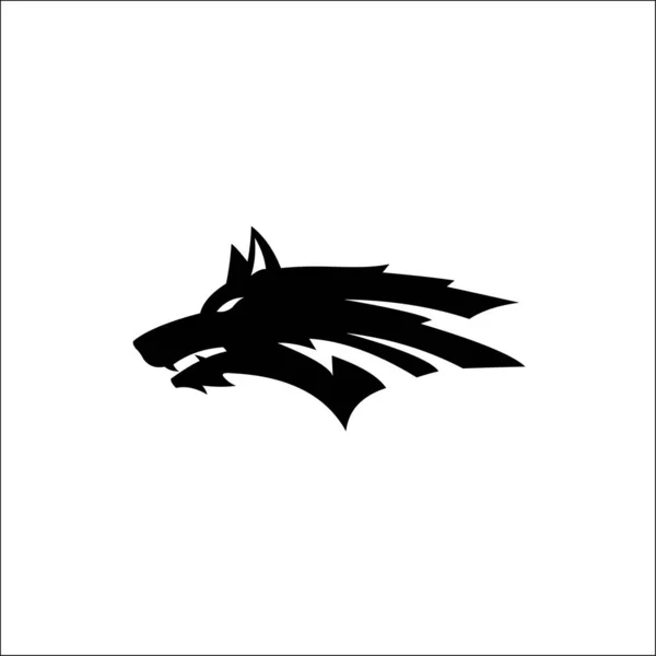 Wolf cabeza logo plantilla vector — Archivo Imágenes Vectoriales