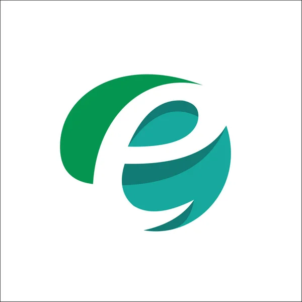 Eco Natural Letter Initial E Logo Vector Design Template — стоковый вектор