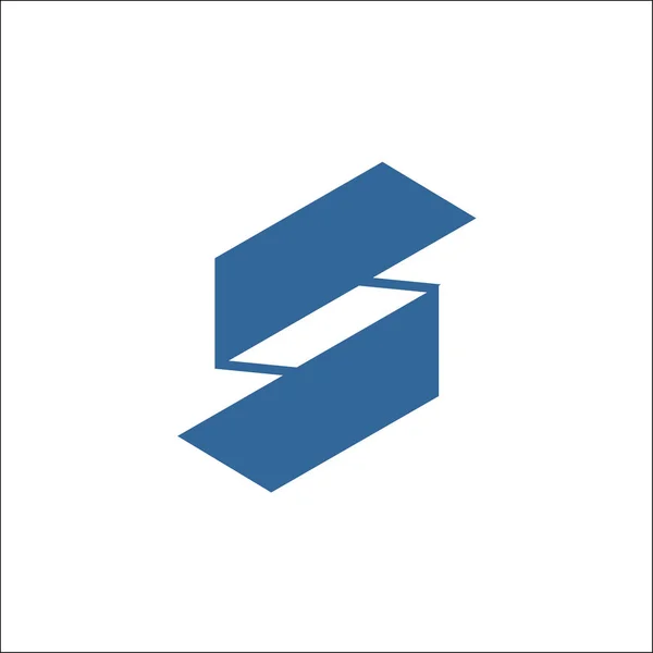 S icono del logotipo elementos de plantilla de diseño abstracto — Vector de stock