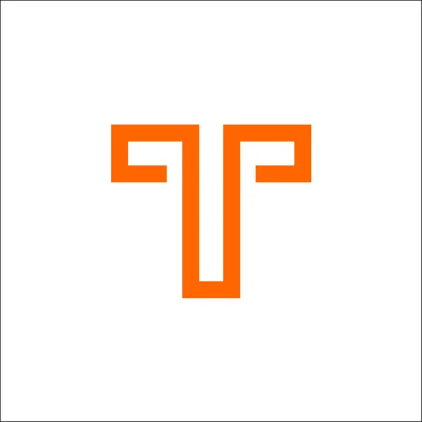 Monogram Letter T lijn Vector Logo Design — Stockvector